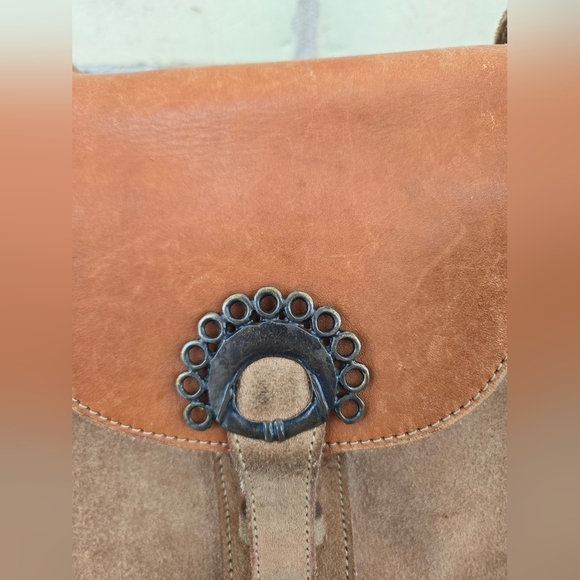 Vintage Hand Crafted Suede Bag - Picture 4 of 16